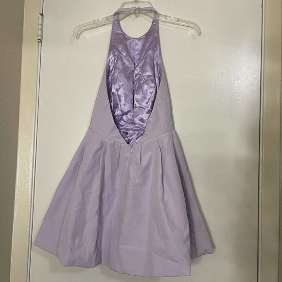 NWOT Keepsake the label keyhole lavender purple mini flare backless dress XS - Picture 8 of 8